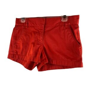 J. Crew Broken-in  Chino  Shorts Size 2  orange 100% cotton Inseam 3" 32